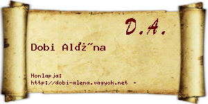 Dobi Aléna névjegykártya